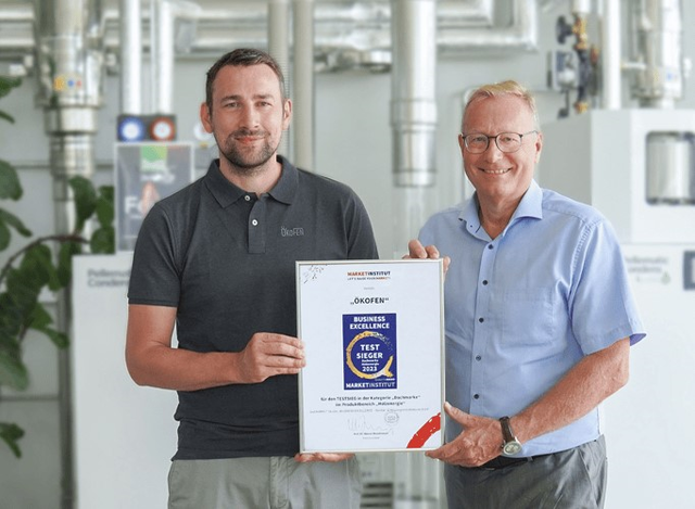 Ökofen: Vainqueur du "Business Excellence" pour la catégorie „Marque faîtière“ en Autriche